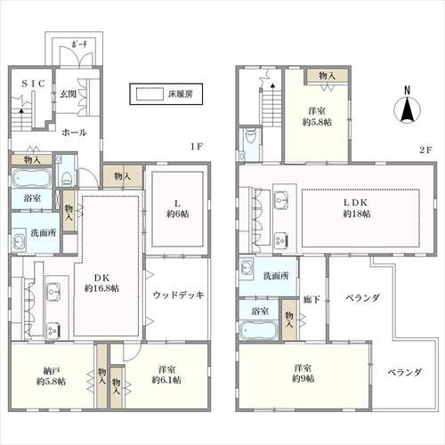 間取りは２ＬＤＫ＋１ＳＬＤＫ