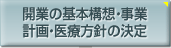開業の基本構想?事業計畫?醫療方針の決定