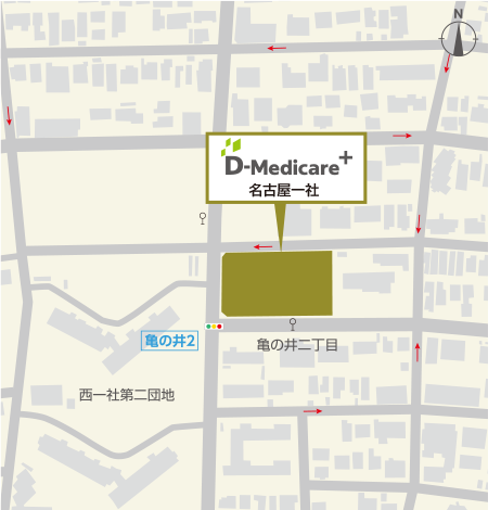 D-Medicare+名古屋一社地図