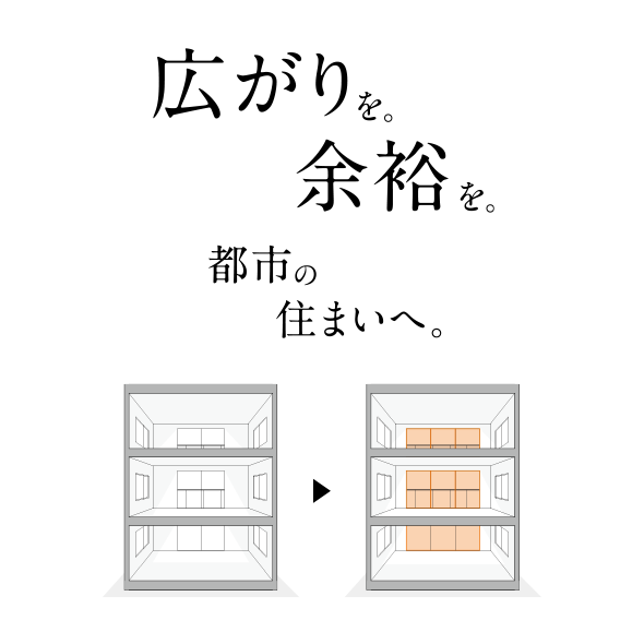 広がりを。余裕を。都市の住まいへ。