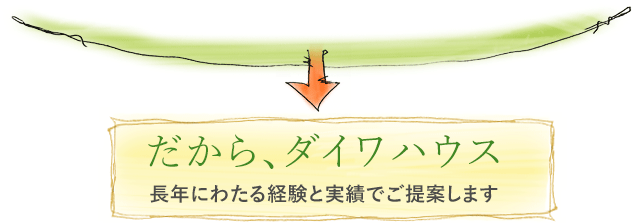 だから、ダイワハウス　長年にわたる経験と実績でご提案します