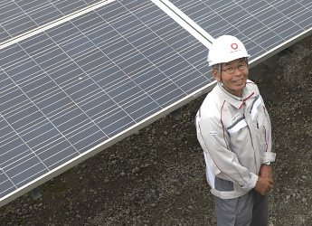 太陽光発電パネル設(shè)置の様子