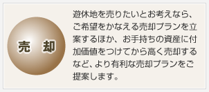 売卻 遊休地を売りたいとお考えなら、ご希望をかなえる売卻プランを立案するほか、お手持ちの資産に付加価値をつけてから高く売卻するなど、より有利な売卻プランをご提案します。